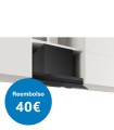 Balay 3BD867GM Campana decorativa integrable, 60 cm, Cristal negro, Negro mate