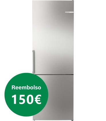 Bosch KGN49VICT Serie 4, Frigorífico combinado de libre instalación, 203 x 70 cm, Acero inoxidable