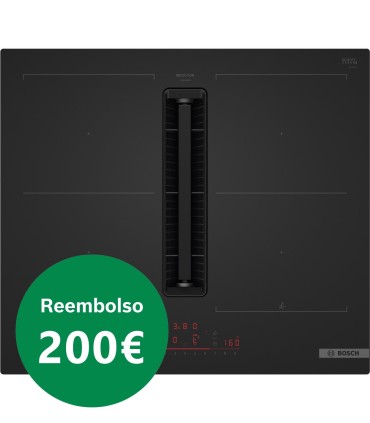 Bosch PVQ61AH26E Serie 6, Placa de inducción con extractor integrado, 60 cm, Negro mate, sin perfiles