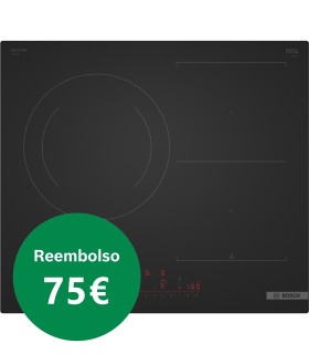 Bosch PVJ61AHC1E Serie 6, Placa de inducción, 60 cm, Negro mate, sin perfiles