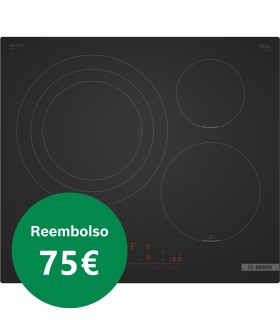 Bosch PID61AHC1E Serie 6, Placa de inducción, 60 cm, Negro mate, sin perfiles