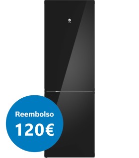 Balay 3KFD655NI Frigorífico combinado, 186 x 60 cm, Cristal negro, Total No Frost