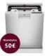AEG FFB76717PM Lavavajillas de 60 cm para 14 servicios de Clase A, Acero inoxidable antihuellas