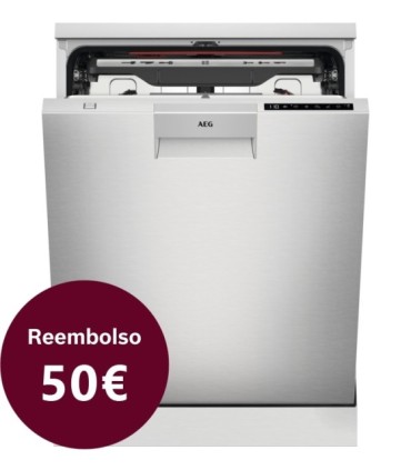 AEG FFB76717PM Lavavajillas de 60 cm para 14 servicios de Clase A, Acero inoxidable antihuellas