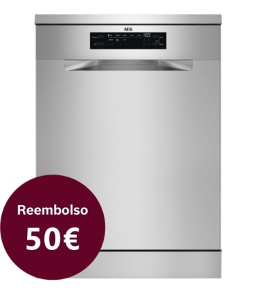 AEG FFB74927ZM Lavavajillas de 60 cm para 14 servicios de Clase C, Acero inoxidable antihuellas