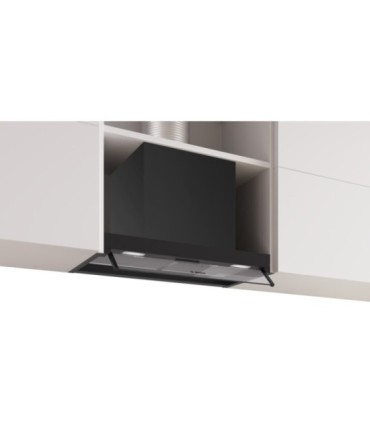 Bosch DBB65CC60 Serie 4, Campana decorativa integrable, 60 cm, Cristal transparente, Negro mate