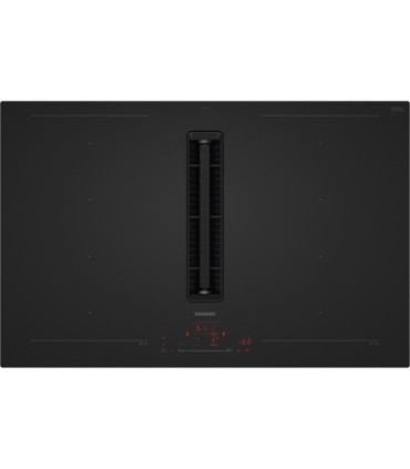 Siemens EX81AHL26E iQ700, Placa de inducción con extractor integrado, 80 cm, Negro mate, sin perfiles