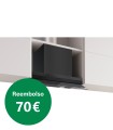 Bosch DBB67DP60 Serie 6, Campana decorativa integrable, 60 cm, Cristal negro, Negro mate