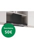 Bosch DBB85CC60 Serie 4, Campana decorativa integrable, 80 cm, Cristal transparente, Negro mate