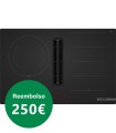 Bosch PXJ81AH21E Serie 6, Placa de inducción con extractor integrado, 80 cm, Negro mate, sin perfiles