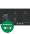Bosch PRS9A6H40 Serie 8, Placa de gas, 90 cm, Vidrio templado, Negro