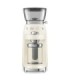 Smeg CGF03CREU Molinillo de Café, 50's Style, Crema