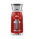 Smeg CGF03RDEU Molinillo de Café, 50's Style, Rojo