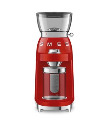 Smeg CGF03RDEU Molinillo de Café, 50's Style, Rojo