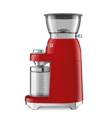 Smeg CGF03RDEU Molinillo de Café, 50's Style, Rojo