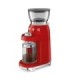 Smeg CGF03RDEU Molinillo de Café, 50's Style, Rojo