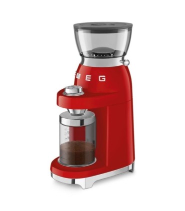 Smeg CGF03RDEU Molinillo de Café, 50's Style, Rojo