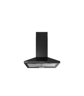 Teka DBB 64140 KOS BK Campana Decorativa Piramidal de 60 cm, Negro, Serie Easy