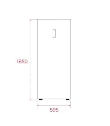 Teka RSF 75650 SS Congelador de una puerta de libre instalación Full No Frost, Acero inoxidable, Serie Maestro, 185 x 60 cm