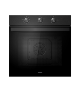 Teka HBB 6060 FBK Horno multifunción con 8 funciones de cocinado y mandos extraíbles, Negro, Serie Easy