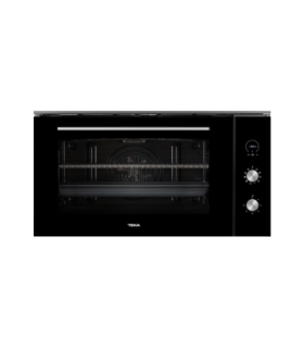 Teka HLF 9400 BK Horno multifunción de 90 cm con 9 funciones de cocinado y sistema HydroClean, Negro, Serie Total