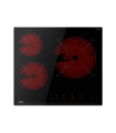 Teka TBC 63120 TTC BK Placa vitrocerámica con 3 zonas de cocción y control táctil, 60 cm, Negro, Serie Easy