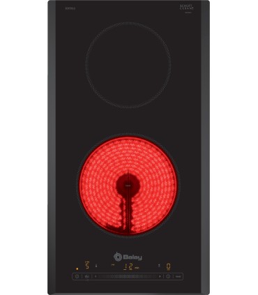 Balay 3EB730LQ Placa dominó, Vitrocerámica, 30 cm, negro