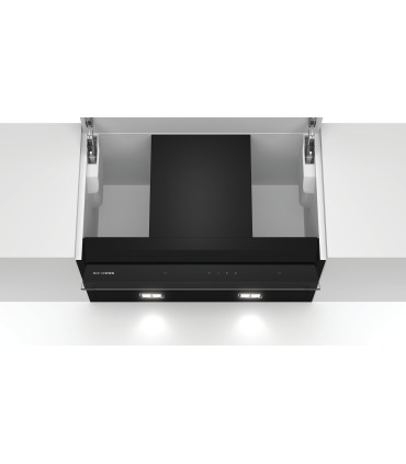 Siemens LJ67BAM60 iQ500, Campana decorativa integrada, 60 cm, Cristal negro