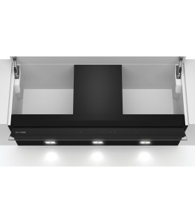 Siemens LJ97BAM60 iQ500, Campana decorativa integrada, 90 cm, Cristal negro