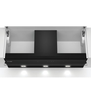 Siemens LJ97BAM60 iQ500, Campana decorativa integrada, 90 cm, Cristal negro