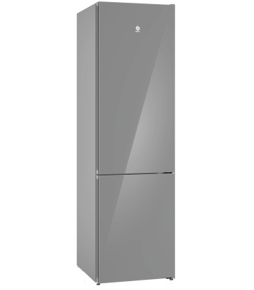 Balay 3KFC869AI Frigorífico combinado de libre instalación, Acabado en cristal, 203 x 60 cm, Grafito