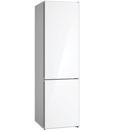 Balay 3KFC869BI Frigorífico combinado de libre instalación, Acabado en cristal, 203 x 60 cm, Cristal blanco