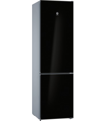 Balay 3KFD765NI Frigorífico combinado de libre instalación, Acabado en cristal, 203 x 60 cm, Cristal negro