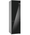 Bosch KGN39LBCF Serie 6, Frigorífico combinado de libre instalación, Acabado en cristal, 203 x 60 cm, Negro