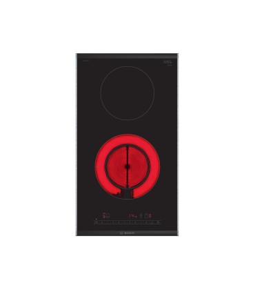 Bosch PKF375FP2E Serie 6, Placa dominó, Vitrocerámica, 30 cm, negro, Placa con perfiles