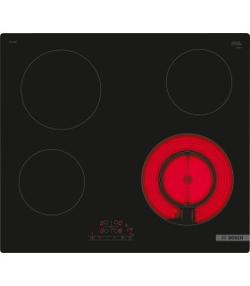 Bosch PKF611BB8E Serie 4, Placa vitrocerámica, 60 cm, negro, Placa sin perfiles