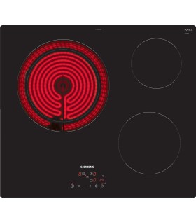 Siemens ET61RBKB8E iQ300, Placa vitrocerámica, 60 cm, negro, Placa sin perfiles